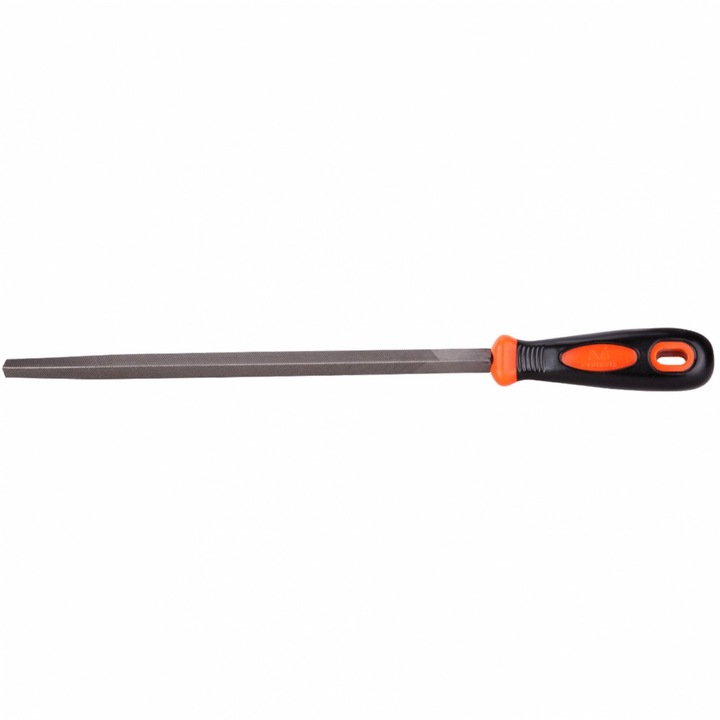 EvoTools Fémreszelő, háromszög, hossz 150 mm, gumírozott műanyag nyél, fél-finom