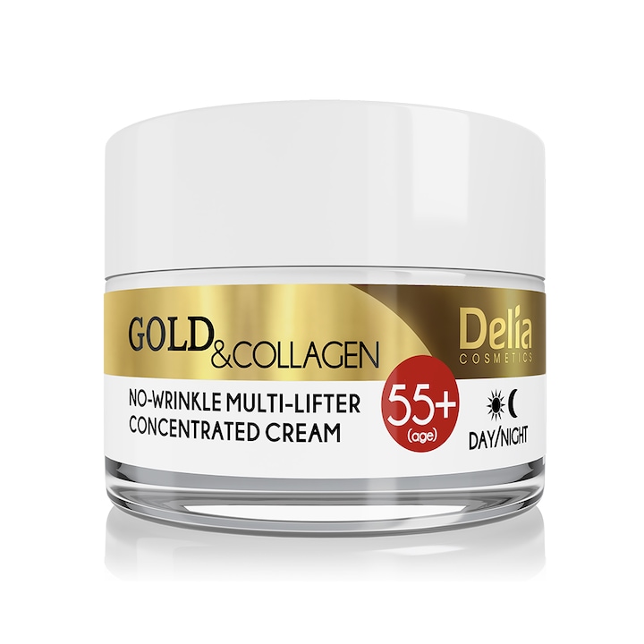 Delia 55+ arany és kollagén ránctalanító krém 50 ml