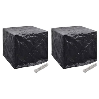 Husa rezervor de apa 2 buc vidaXL, Plastic, 116 x 100 x 120 cm, Negru Husa rezervor de apa 2 buc vidaXL, Plastic, 116 x 100 x 120 cm, Negru