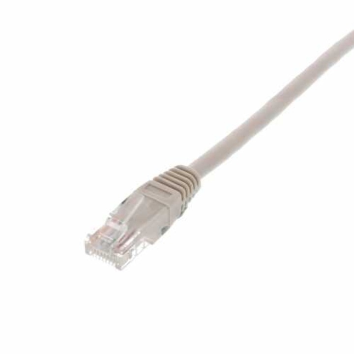 Cablu UTP Well, cat6, patch cord, 0.25m, gri