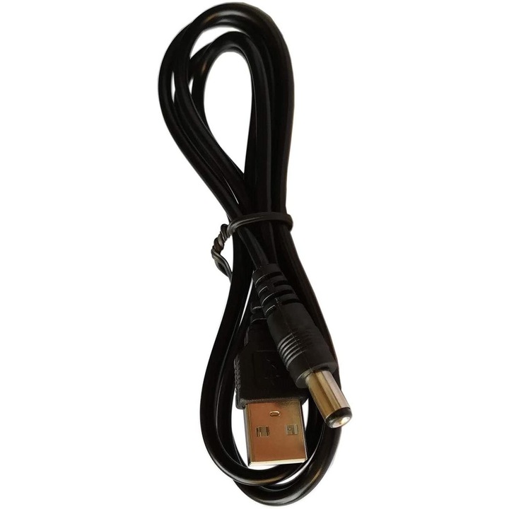 Cablu de alimentare USB, Easyday, 5 V, Pentru dispozitive DC, 5.5 mm x 2.1 mm, 1 m