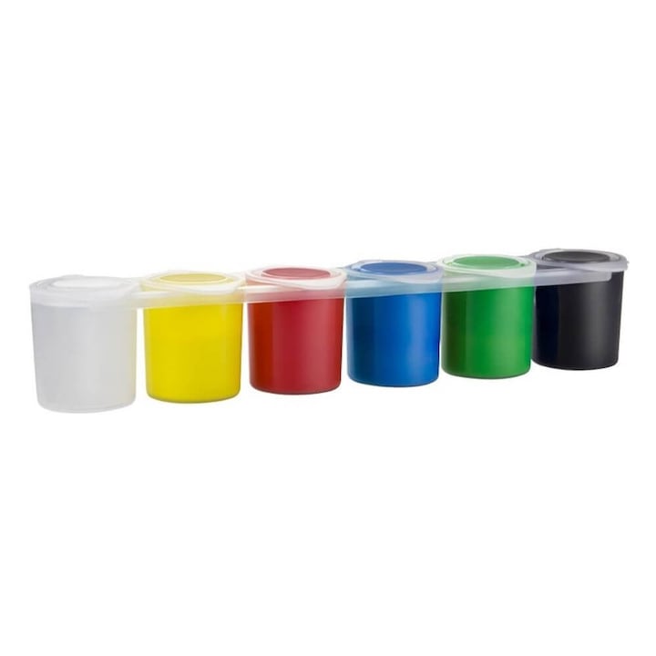 Комплект от 6 темперни бои MILAN, 25 ml/туба, 6 различни цвята
