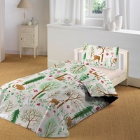lenjerie de pat 3 piese kring woodlandia pentru o persoana  132 tc 100 bumbac multicolor imagen 16_0_
0