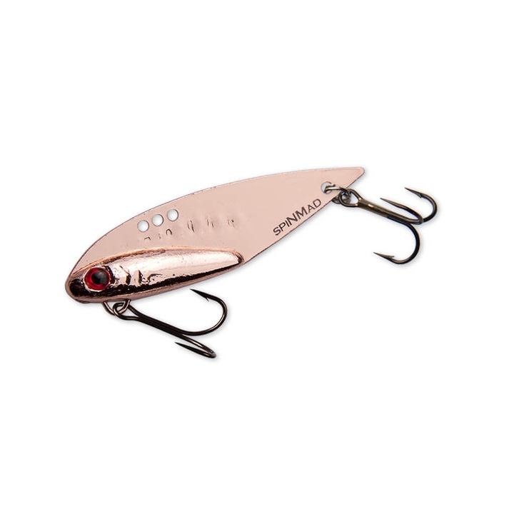 Cicada Spinmad Amazonka 4.5cm, 5gr, culoarea Cooper pentru pescuitul la clean, biban, pastrav, avat, salau sau stiuca