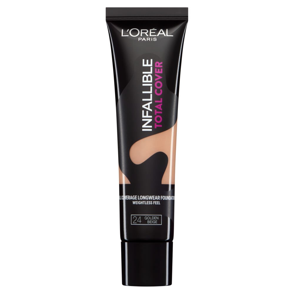 Fond de ten fata si corp, Loreal, Infallible Total Cover, 24 Golden Beige, 35 g