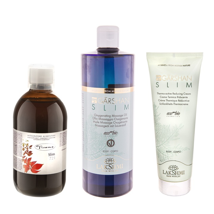 Set 3 produse anticelulitice pentru celulita dura 1250ml, Lakshmi, eco bio