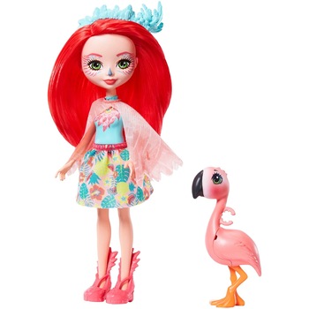 Papusa Enchantimals Fanci Flamingo si figurina Swash Papusa Enchantimals Fanci Flamingo si figurina Swash
