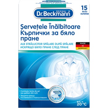 Servetele inalbitoare Dr.Beckmann 15 buc Servetele inalbitoare Dr.Beckmann 15 buc