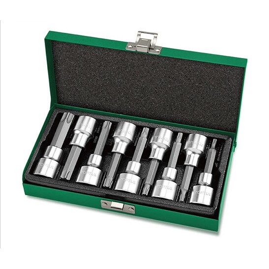 Trusa Toptul tubulare biti hexagonali 9 Piese