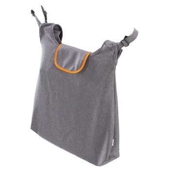 Geanta Diago cu clip pentru carucior si umar, Gri - Portocaliu Geanta Diago cu clip pentru carucior si umar, Gri - Portocaliu