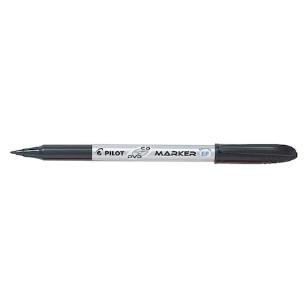Marker permanent Pilot Begreen, varf rotund, pentru CD/DVD, 0.6 mm, Negru