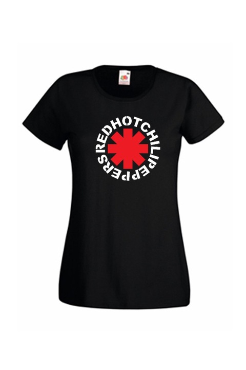 Дамска тениска Fruit of the Loom Red Hot Chili Peppers 07010066 , черна, размер XS
