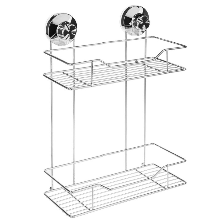 Etajera pentru baie Five5, 2 nivele, metal, 26.5x13cmx32.5 cm