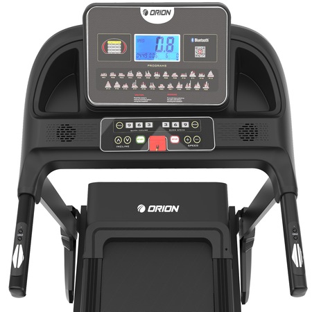 Banda de alergat electrica Orion Run M600, Bluetooth Kinomap/Fitshow/Zwift, inclinare automata, greutatea maxima a utilizatorului 120 kg, boxe, MP3