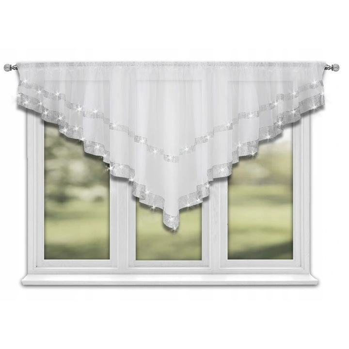 Перде Florence, Бял, 400 х 80 см