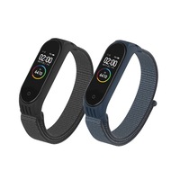 set 2 curele din nylon cu adeziv velcro pentru bratara smart xiaomi mi band 5  negru gri imagen 23_0_
0