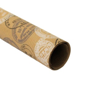 Hartie pentru ambalat cadouri, Kraft Vintage, 200x70 cm, Stamps Hartie pentru ambalat cadouri, Kraft Vintage, 200x70 cm, Stamps