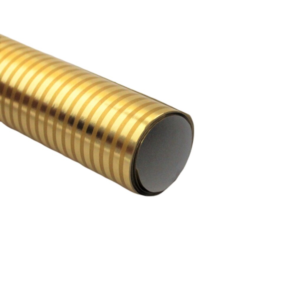 Hartie pentru ambalat cadouri, Metalizata, 150x70 cm, Golden Stripes
