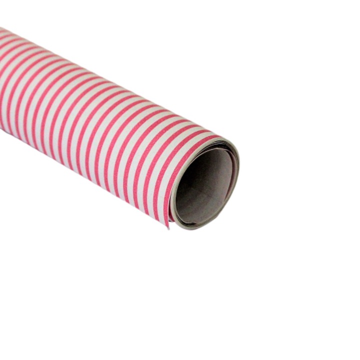 Подаръчна опаковъчна хартия, Графика, 200x70 см, Бяло-Розово