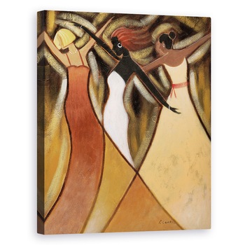 Tablou canvas - Femei Africane Dansand 3, 80 x 100 cm Tablou canvas - Femei Africane Dansand 3, 80 x 100 cm