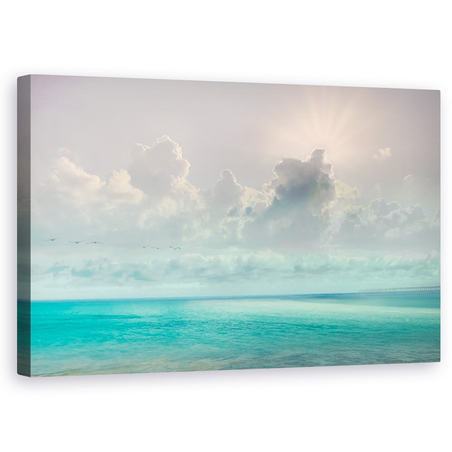 Tablou canvas - Peisaj, Natura, Mare, Raze De Soare, Pasari, 60 x 100 cm