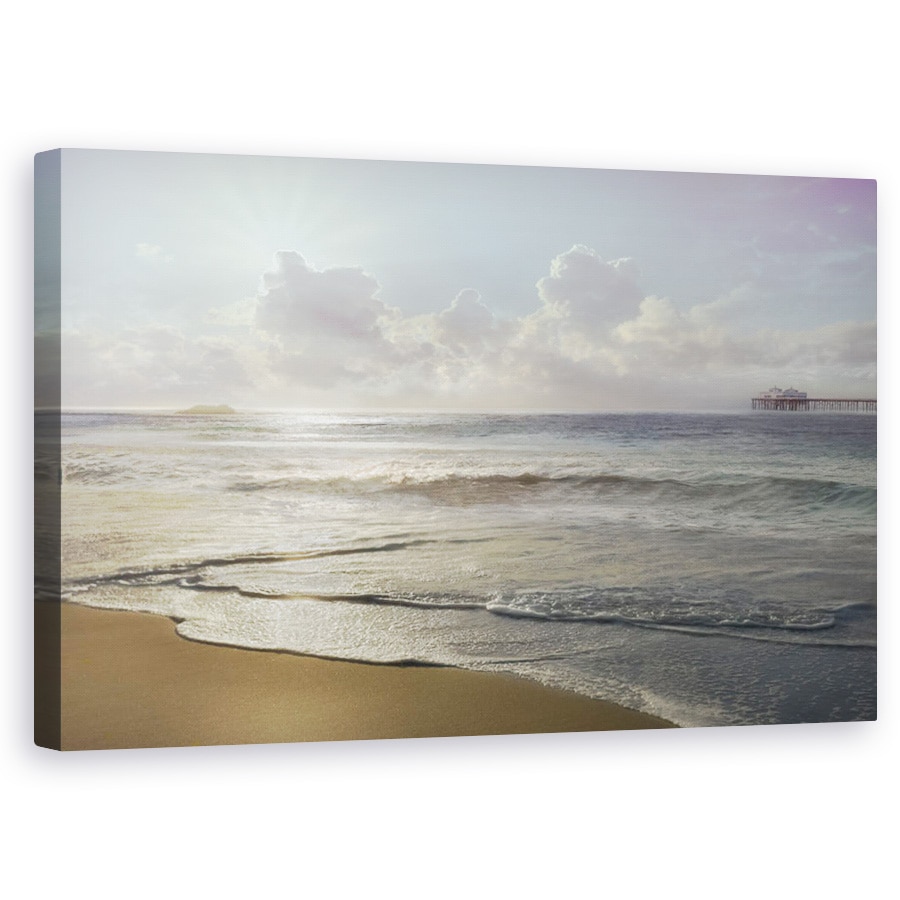 Tablou canvas - Peisaj, Natura, Mare, Nisip, Valuri, Apus De Soare, Raze De Soare, 60 x 100 cm