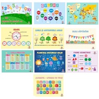 Set 10 planse educative pentru copii format A3 pe hartie marta gr 150