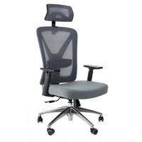 scaun de birou rotativ idealstore vito elite collection gri echipat cu spuma confortabila spate respirabil realizat din plasa micro cotiere 2d reglabile baza din aluminiu posibilitatea inclinarii spatarului pana la 130  maxim 130 kg imagen 20_0_
0