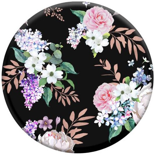 Accesoriu Popsockets pentru dispozitive mobile, PopGrip Black Floral