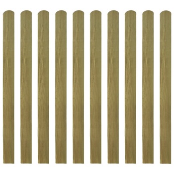 Set de 20 sipci de gard, vidaXL, Lemn de pin tratat, 9 x 120 cm, Maro Set de 20 sipci de gard, vidaXL, Lemn de pin tratat, 9 x 120 cm, Maro