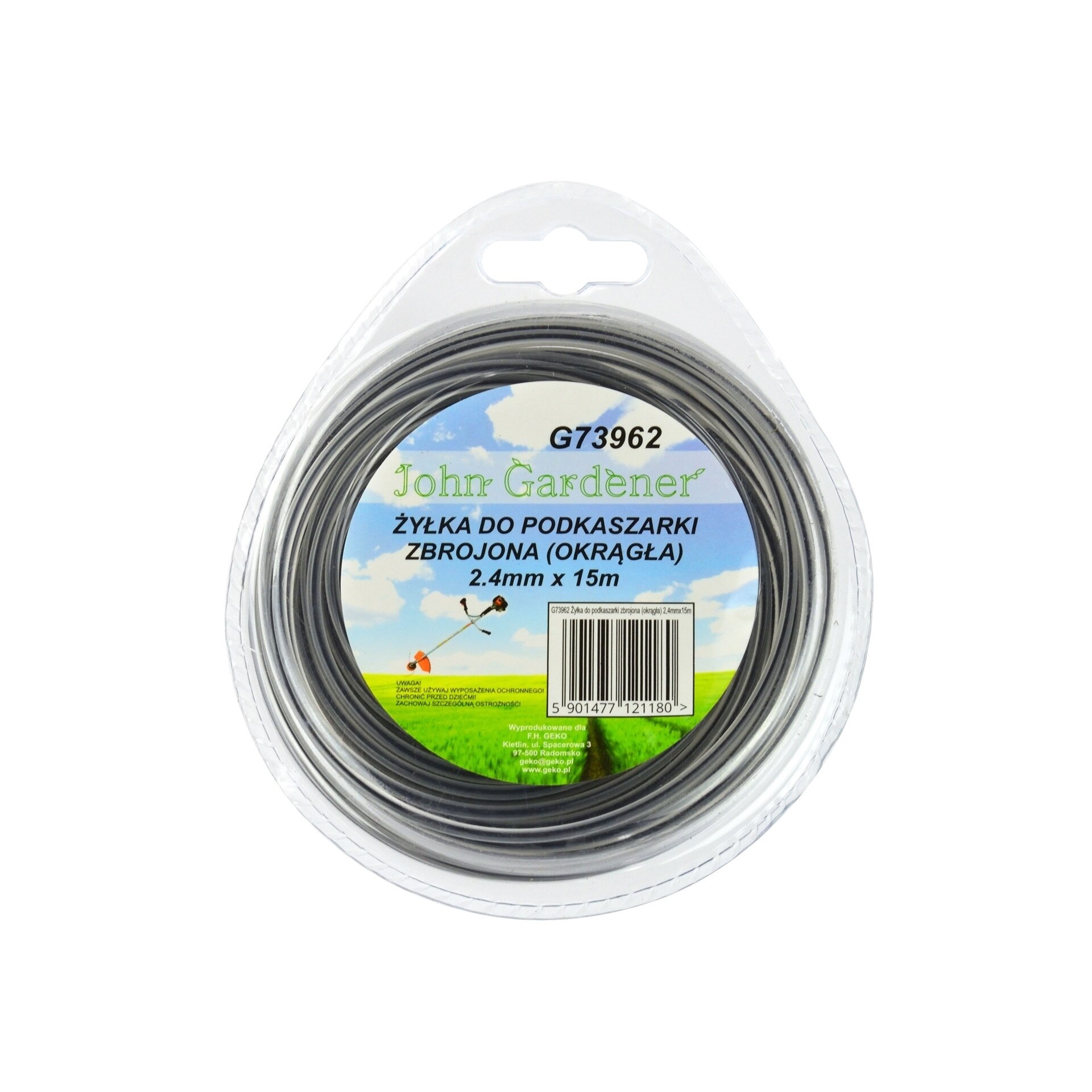 Fir pentru taiere cu profil rotund 2.4mm x 15m, GEKO G73962