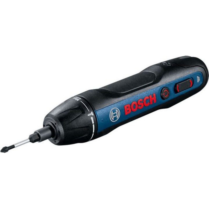 Surubelnita electrica pe acumulator Bosch GO Professional 06019H2101, 3.6V, 5 Nm, L-Boxx MINI, set 25 biti