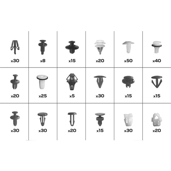 Gépkocsi rögzítő patent készlet, 418db, Honda