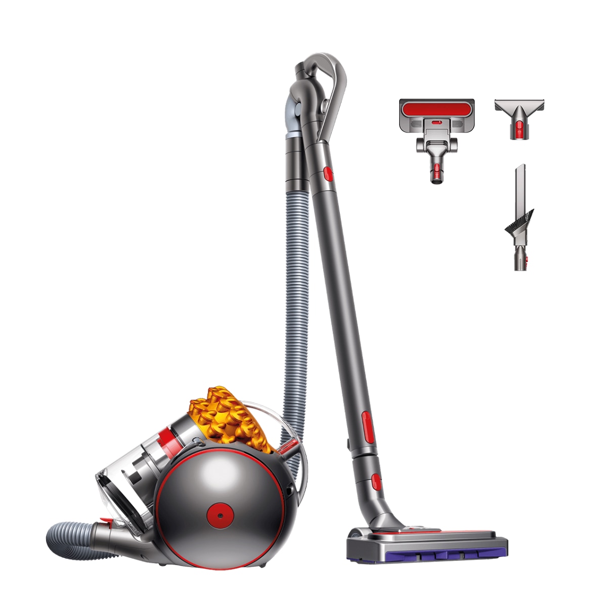 Aspirator fara sac Dyson Cinetic Big Ball Multi Floor 2, 600 W, 0.8 l, Gri/ Rosu