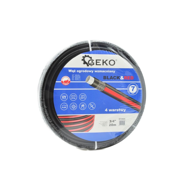 Geko BLACK & RED 3/4 "30 m-es kerti tömlő