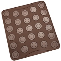 tava copt macarons foaie copt macarons quasarampco 27 de forme rotunde forma pentru prajiturifursecuri folie macarons rezistenta la temperaturi de pana la 250 grade c 29 x 26 cm tava silicon maro imagen 13_0_
0