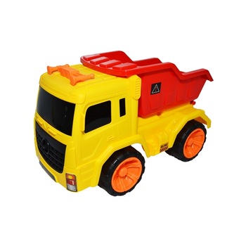 Camion basculabil , 31 cm , Rosu/Galben , 3 ani + Camion basculabil , 31 cm , Rosu/Galben , 3 ani +