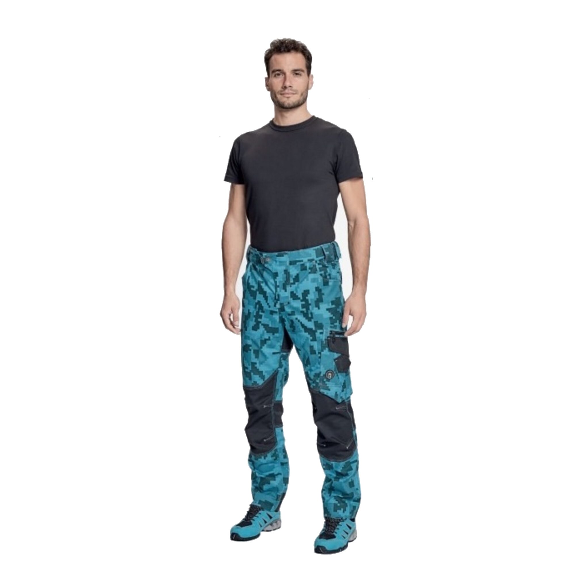 Pantaloni de lucru profesionali, Neurum Cordura Camouflage, Albastru Petrol, marimea 54