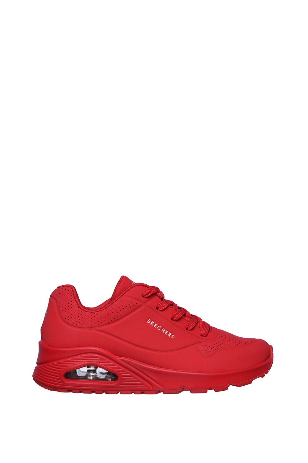 Skechers, Pantofi sport de piele ecologica cu detaliu logo Uno