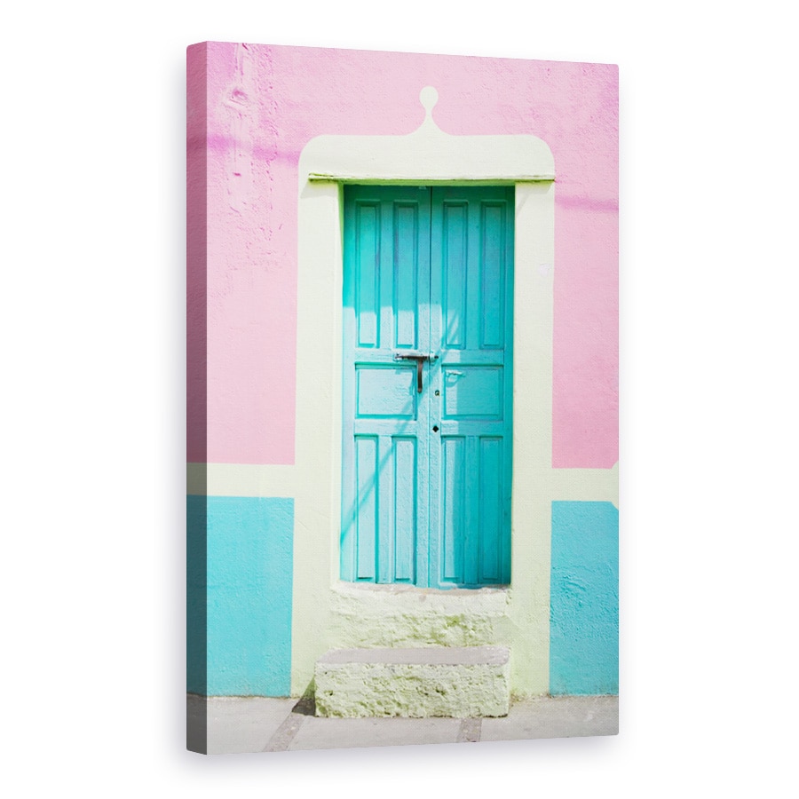 Tablou canvas - Usa San Miguel, Albastru, Roz, 40 x 60 cm