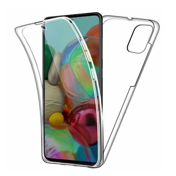 Husa compatibil cu SAMSUNG Galaxy S20 Plus / S20 Plus 5G 360 de grade transparenta Full Body TPU(fata + spate) Transparent Carcasa