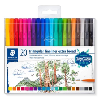Set Fineliner triplus extra broad Staedtler 08MM 20CUL ST-338-SB20-C Set Fineliner triplus extra broad Staedtler 08MM 20CUL ST-338-SB20-C