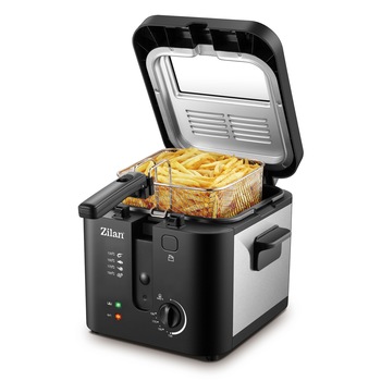 Friteuza Zilan ZLN-0010, 1600 W, 2.5 l, Termostat reglabil, Cuva detasabila, Inox Friteuza Zilan ZLN-0010, 1600 W, 2.5 l, Termostat reglabil, Cuva detasabila, Inox
