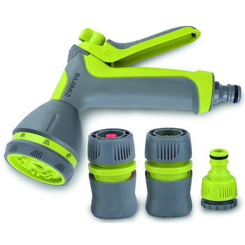 Set pistol apa cu 8 functii Verve, adaptor si 2 conectoare, 12,5, 15 mm Set pistol apa cu 8 functii Verve, adaptor si 2 conectoare, 12,5, 15 mm