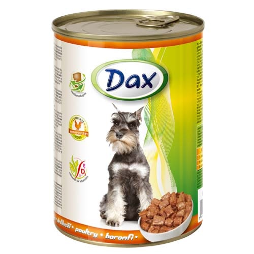 Hrana umeda pentru caini, Dax, Aroma de pui, 415g