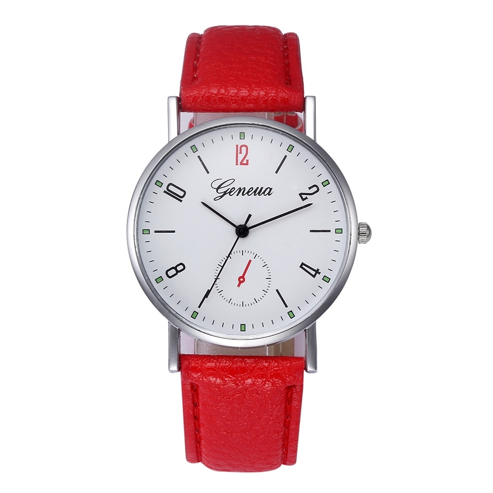 Ceas de dama elegant Geneva, G4 style, rosu