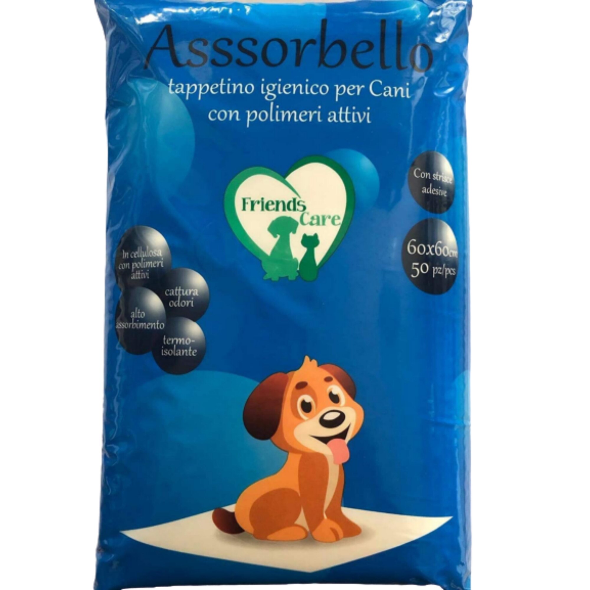 Covoras Absorbant Asssorbello , 60 x 60cm , pachet 50 buc,cu polimeri activi