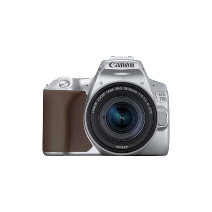 Canon EOS 250D DSLR fényképezőgép + 18-55 mm IS STM objektív, ezüst