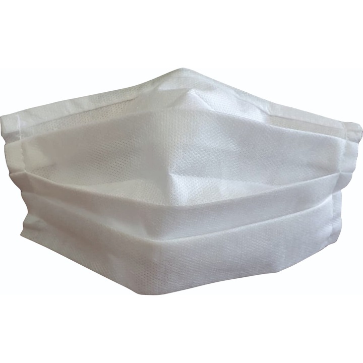 Masca de protectie reutilizabila, 2 straturi material netesut polipropilena, 3 pliuri