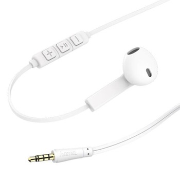 Casti cu microfon si Telecomanda pe fir Hama-184038, 1.2m lungime, 3.5 mm jack, Alb Casti cu microfon si Telecomanda pe fir Hama-184038, 1.2m lungime, 3.5 mm jack, Alb
